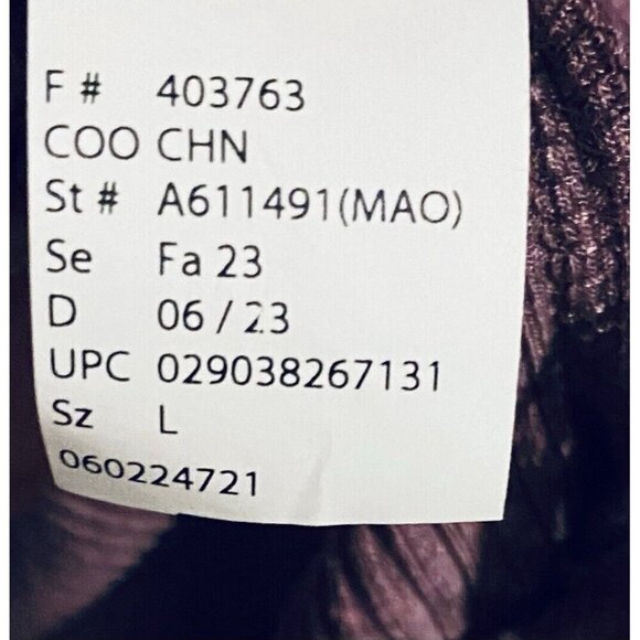 LOGO Lounge by Lori Goldstein Womens Large Mauve Orchid Rib Knit Lace Hem Boho - Picture 9 of 10